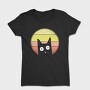 Vintage Sunset Cat, Tricou Femei