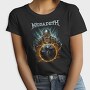 Megadeth Skull Planet Flames, Tricou Femei