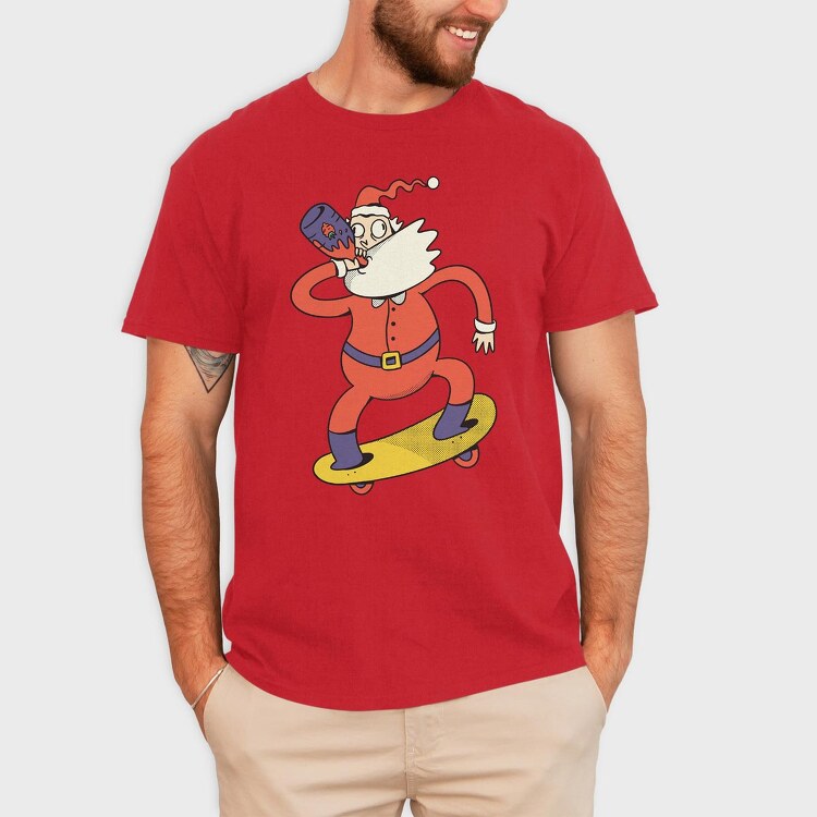 Skating Santa Juice, Tricou Barbati (Unisex)