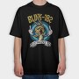 Bunny Eyes Flames 182 Funny Sarcastic, Tricou Oversize Barbati (Unisex)