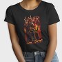 Slayer Skull Flames Crosses 2, Tricou Femei