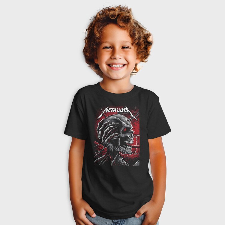 Metallica Skull Red Eyes, Tricou Copii