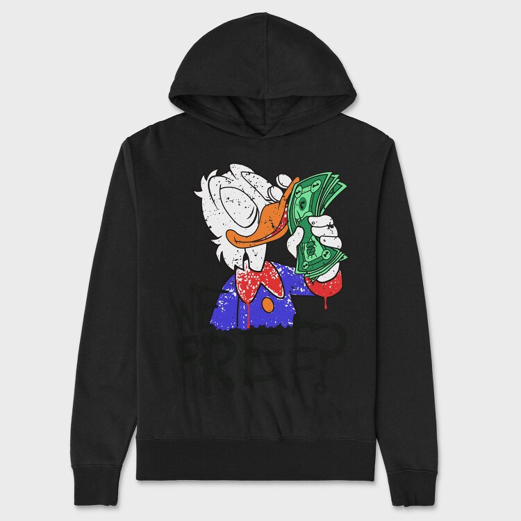 Daffy Duck Money Free Urban Art, Hanorac Oversize Barbati (Unisex)