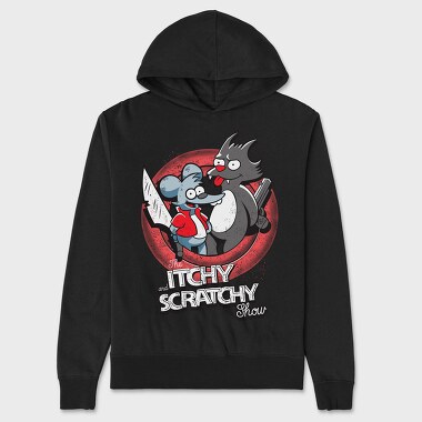 Itchy And Scratchy Show Urban Art 99, Hanorac Oversize Barbati (Unisex)
