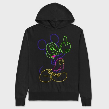 Mickey Mouse Colorful Lines Urban Art 99, Hanorac Oversize Barbati (Unisex)