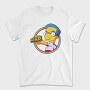 Nerd Simpson Headphones Nerd Tag, Tricou Barbati (Unisex)