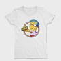 Nerd Simpson Headphones Nerd Tag, Tricou Femei