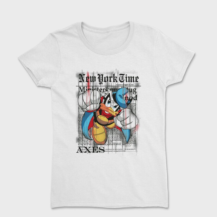 New York Time Donald Duck Urban Art, Tricou Femei