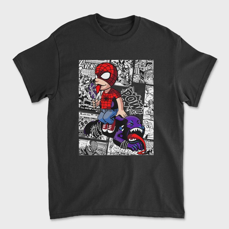 Spiderman Candy Comic Urban Art 99, Tricou Barbati (Unisex)