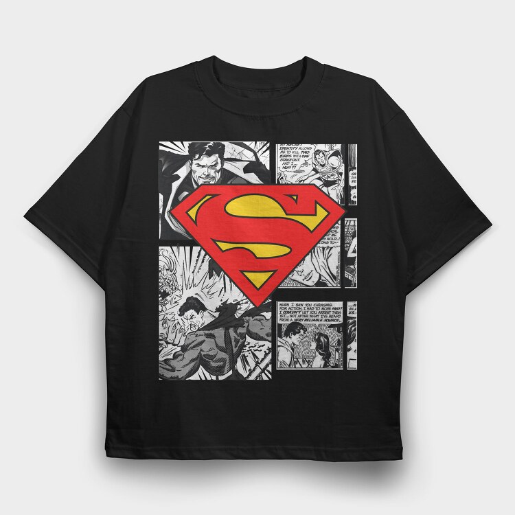 Superman Secret Identity Eyes, Tricou Oversize Barbati (Unisex)