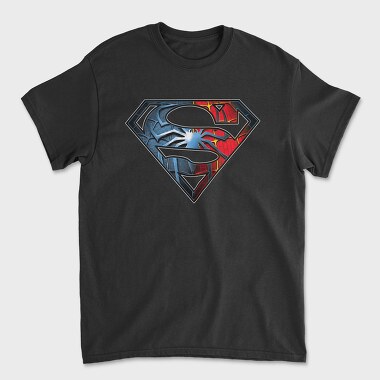 Superman Spiderman Crossed Suit Eyes, Tricou Barbati (Unisex)
