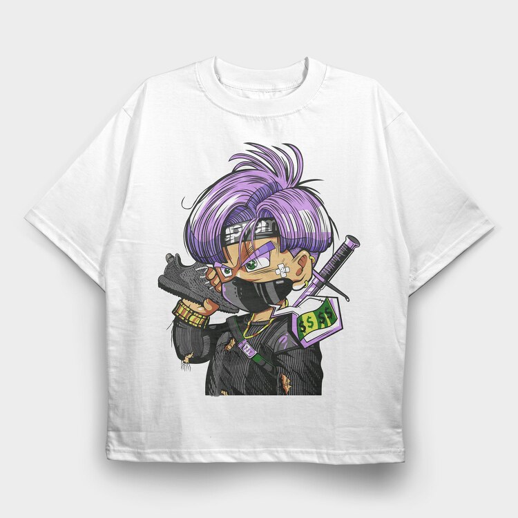 Supreme Money Gangster Gun Urban Art, Tricou Oversize Barbati (Unisex)