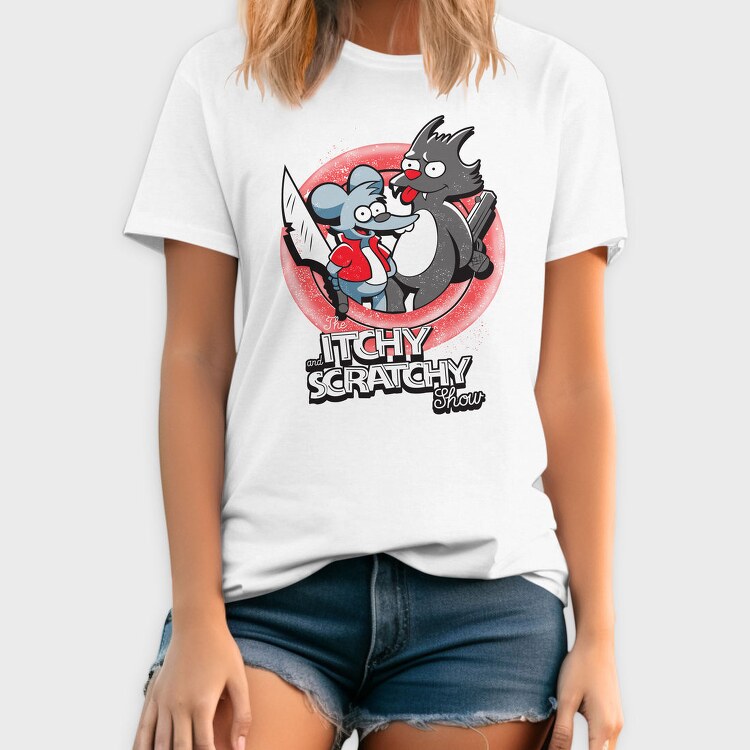 Itchy And Scratchy Show Urban Art 99, Tricou Barbati (Unisex)