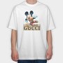 Mickey Mouse Gucci Style, Tricou Oversize Barbati (Unisex)