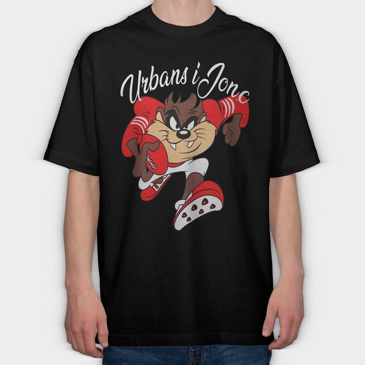 Taz Devil Football Eyes 99, Tricou Oversize Barbati (Unisex)