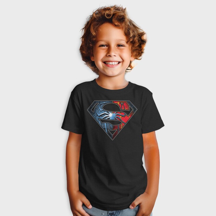 Superman Spiderman Crossed Suit Eyes, Tricou Copii