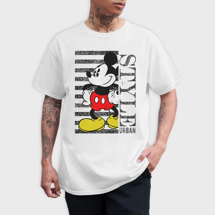 Mickey Mouse Urban Pattern, Tricou Barbati (Unisex)