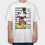 Mickey Mouse Urban Pattern, Tricou Oversize Barbati (Unisex)