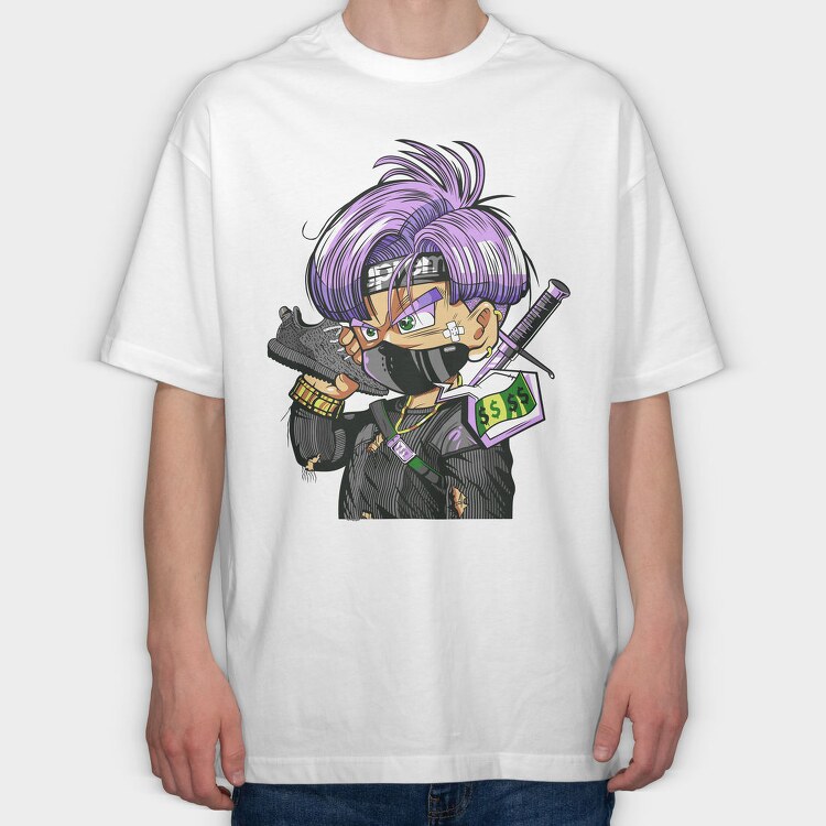 Supreme Money Gangster Gun Urban Art, Tricou Oversize Barbati (Unisex)