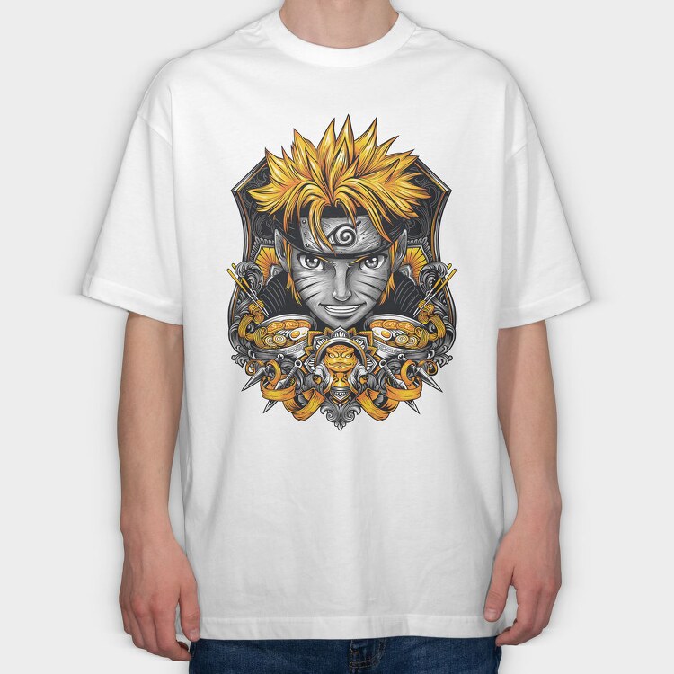 Naruto Food Noodles Urban Art, Tricou Oversize Barbati (Unisex)