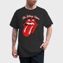 Rolling Stones Lips Red Crack Rock Ribbons, Tricou Barbati (Unisex)