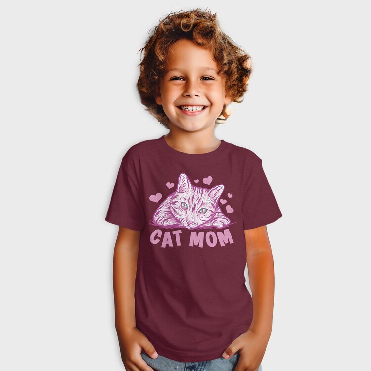 Cat Mom Pink, Tricou Copii