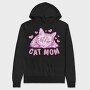 Cat Mom Pink, Hanorac Oversize Barbati (Unisex)