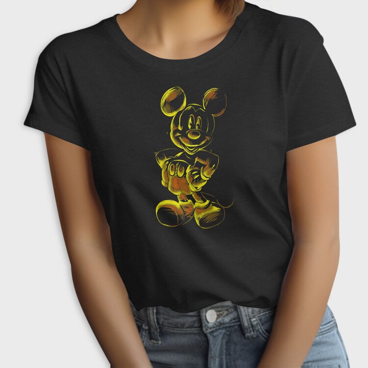 Mickey Mouse Flame Art, Tricou Femei