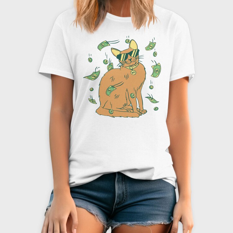 Cat Money, Tricou Barbati (Unisex)