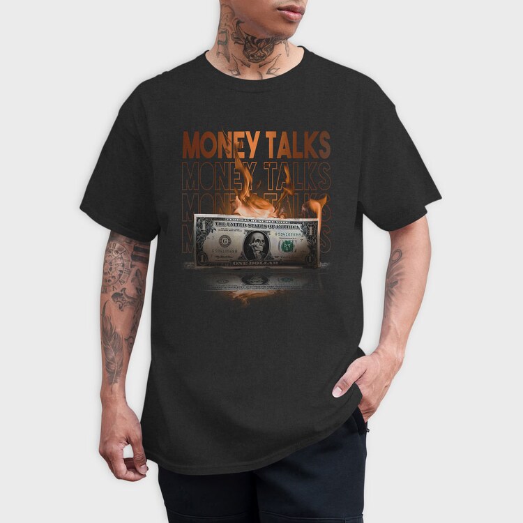 Money Skull Fire Bill, Tricou Barbati (Unisex)