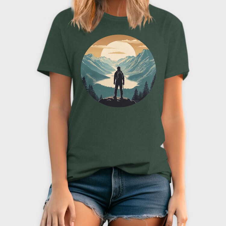 Hiking Nature Mountain, Tricou Barbati (Unisex)