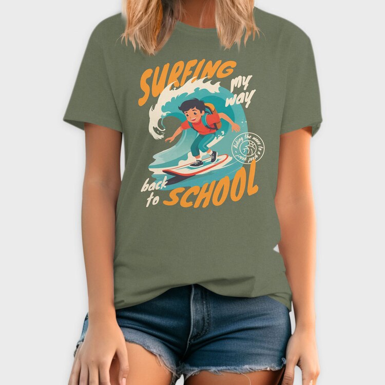 Surfing My Way Back to School, Tricou Barbati (Unisex)