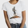 Hiking Woman Mountains Exposure, Tricou Femei