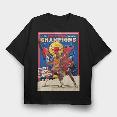 Nba Champions 1991, Tricou Oversize Barbati (Unisex)