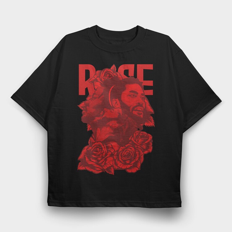 Rose Nba, Tricou Oversize Barbati (Unisex)