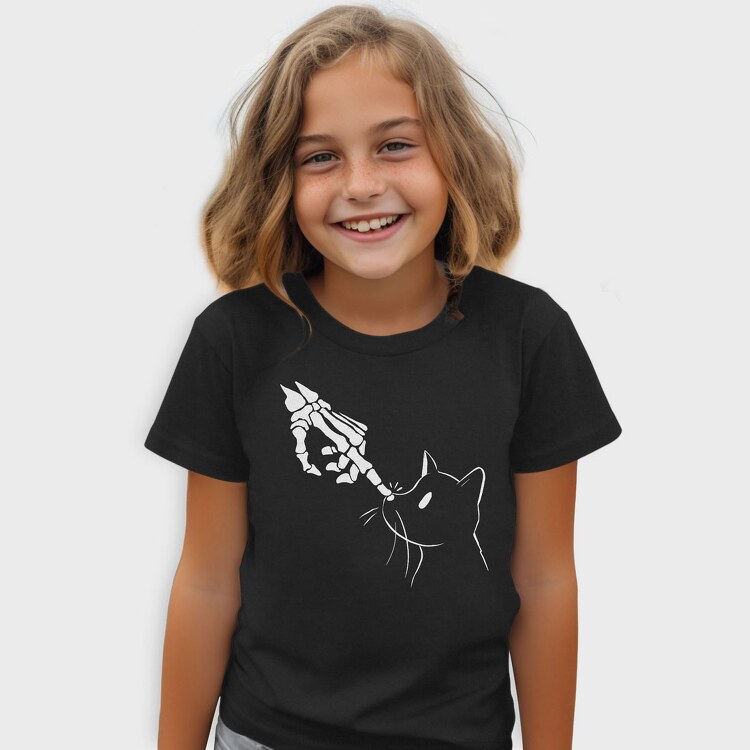 Cat Skeleton Hand, Tricou Copii