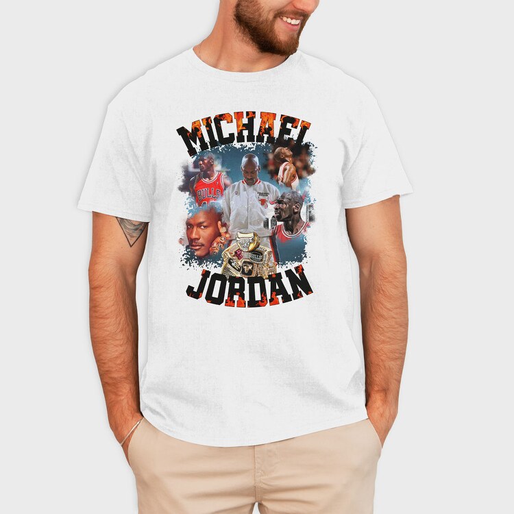 Michael Bulls Fire, Tricou Barbati (Unisex)