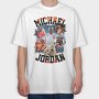 Michael Bulls Fire, Tricou Oversize Barbati (Unisex)
