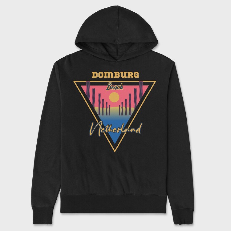 Domburg Beach, Hanorac Oversize Barbati (Unisex)