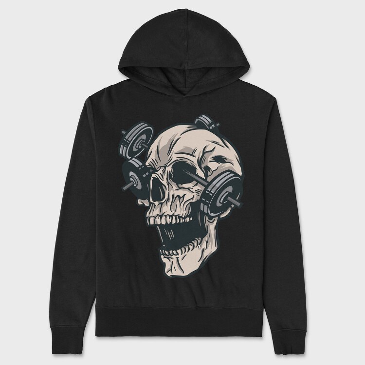 Skull Gym, Hanorac Oversize Barbati (Unisex)