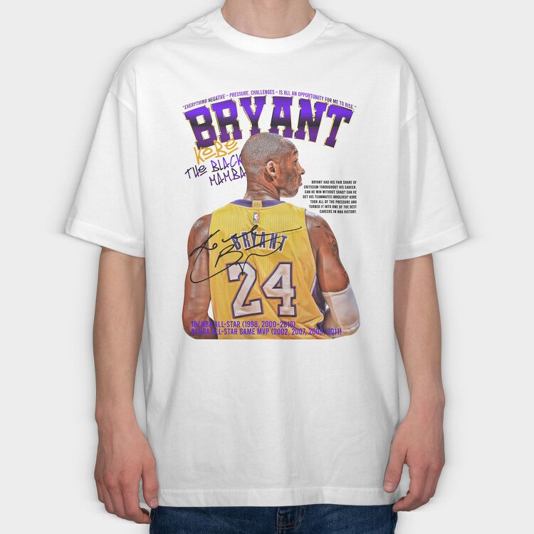 Kobe Bryant Mamba, Tricou Oversize Barbati (Unisex)
