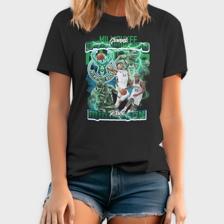 Milwaukee Bucks Nba Bootleg, Tricou Barbati (Unisex)