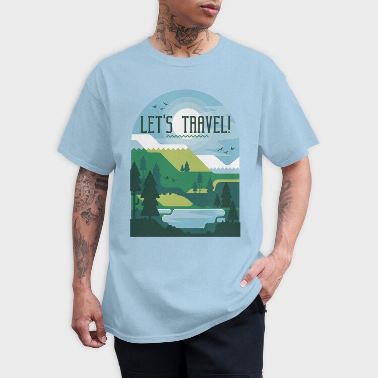Let's Travel, Tricou Barbati (Unisex)