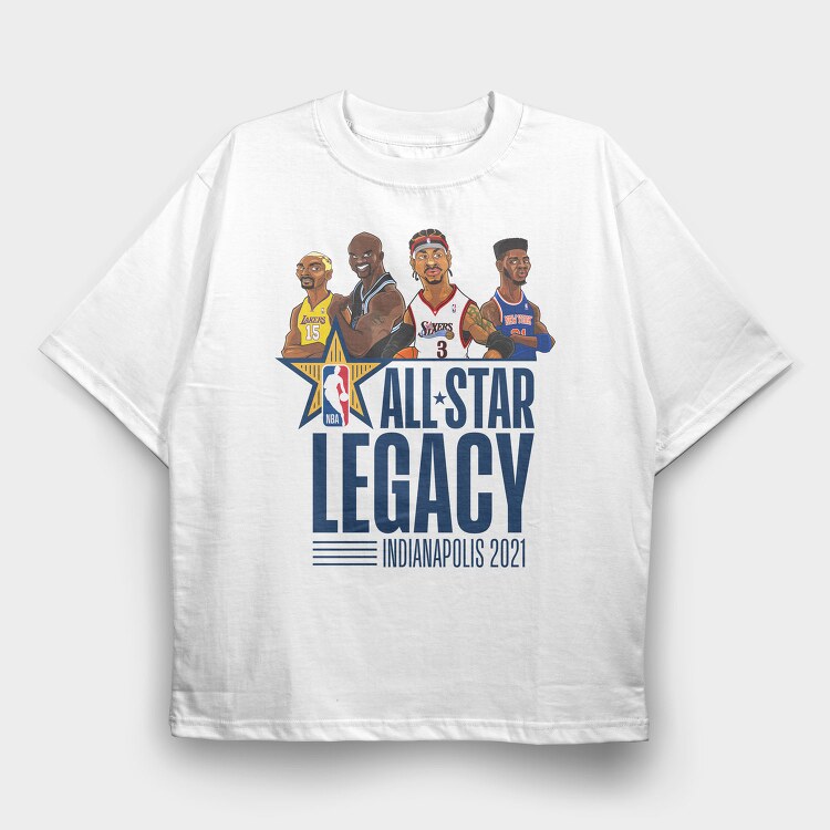 NBA ALL STAR LEGACY, Tricou Oversize Barbati (Unisex)