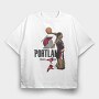 CLYDE DREXLER Art2, Tricou Oversize Barbati (Unisex)