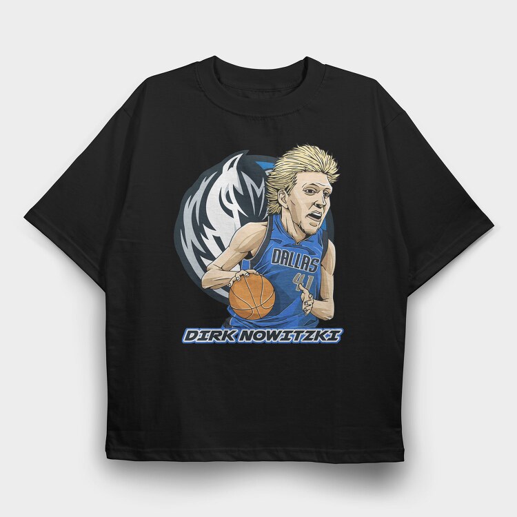 DIRK NOWITZKI Art, Tricou Oversize Barbati (Unisex)