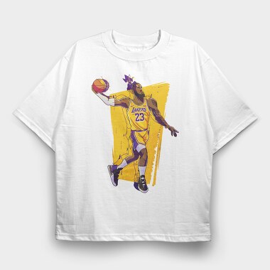 KING JAMES Art1, Tricou Oversize Barbati (Unisex)