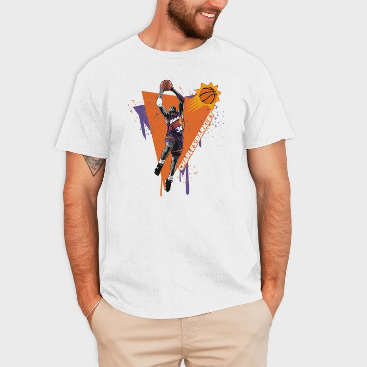 CHARLES BARKLEY Art1, Tricou Barbati (Unisex)