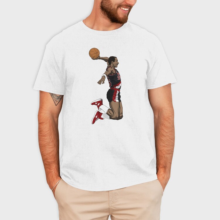 CLYDE DREXLER Art1, Tricou Barbati (Unisex)