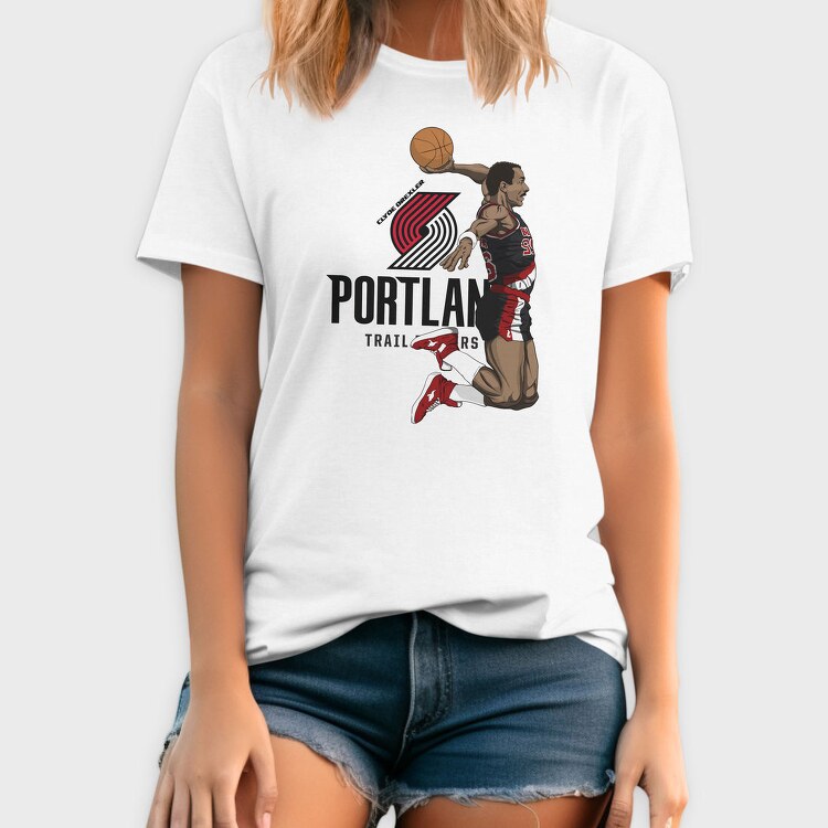 CLYDE DREXLER Art2, Tricou Barbati (Unisex)